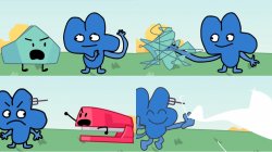 BFB Four kills Foldy and Stapy Meme Template