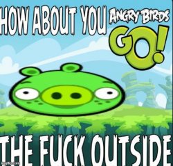 How about you Angry Birds Go outside Meme Template