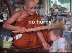 No horny Meme Template