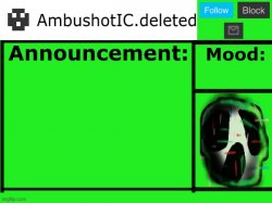 4mBush announcement temp (LucotIC version) Meme Template
