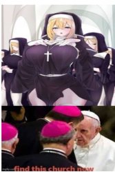 pope simps literally simps Meme Template