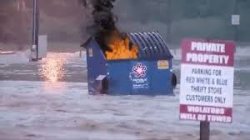 Dumpster fire in flood Meme Template