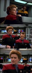 Janeway Tuvok Paris Three Panel Template Meme Template