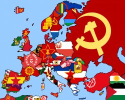 Communist Europe map Meme Template