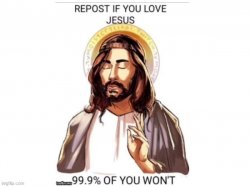 Repost jesus Meme Template