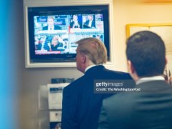 Trump watching television TV JPP Meme Template