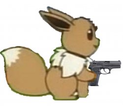 Eevee with a gun Meme Template