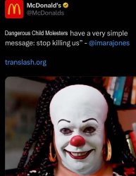 MacDonald's Trans Pennywise Meme Template