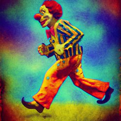 Evil clown chasing someone Meme Template