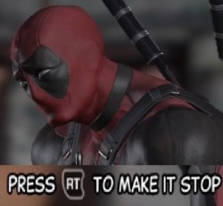 Deadpool make it stop Meme Template