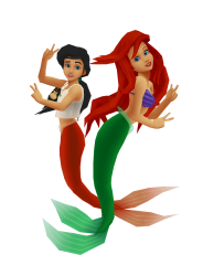 ariel and melody kingdom hearts Meme Template