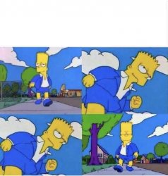 Bart strutting Meme Template