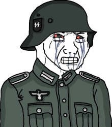 Wojak Anti-Fandom S.S.-Wehrmacht Copping and Seething Meme Template