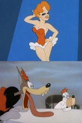 Wolfy vs Droopy Meme Template