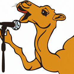 Camel singing with a microphone Meme Template