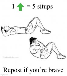 Upvote for situps Meme Template