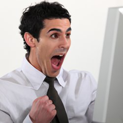 Man shouting at computer Meme Template