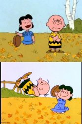 Charlie Brown and Lucy Football Meme Template
