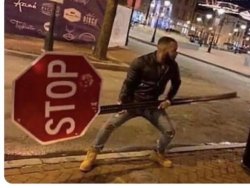 STOP SIGN FIGHTER Meme Template