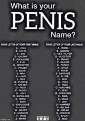 What is your penis name Meme Template