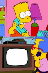 Bart Simpson ya viste Milhouse ah si claro es maravilloso! Meme Template