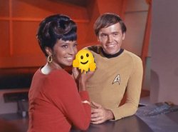 UHURA & CHEKOV FUCK YOU FLIP THE BIRD Meme Template