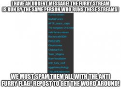 anti furry message Meme Template