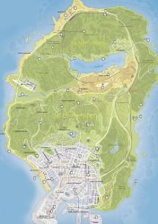 GTA 5 map Meme Template