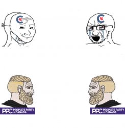 Canadian Conservatives vs. PPC Wojacks & Chads Meme Template