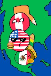 north america map countryballs Meme Template