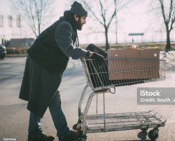 Homeless man shopping cart JPP Sybil Meme Template