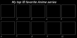 my top 10 favorite anime series Meme Template