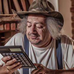 White old crazy farmer doing calculations Meme Template