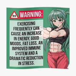 tom boy anime girl abs warning w (...) Meme Template