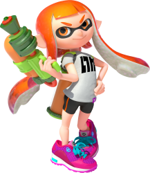 splatoon inkling girl orange Meme Template