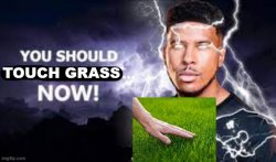 You Should Touch Grass Now Meme Template