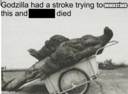 Godzilla had a stroke trying to understand this and died Meme Template