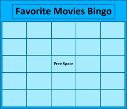 favorite movies bingo Meme Template