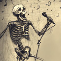 Skeleton man singing Meme Template