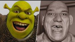 Shrek Vs Real Life Shrek Meme Template