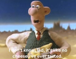 I don't know, lad, it's like no cheese I've ever tasted. Meme Template