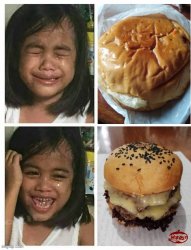 Manay's burger crying kid Meme Template