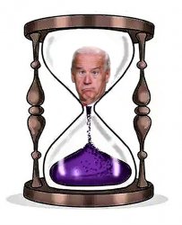 like sand in an hourglass, biden's time is running out Meme Template