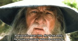 The wizard is never late Gandalf Meme Template