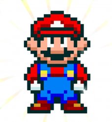 SNES Mario Death Stare Meme Template