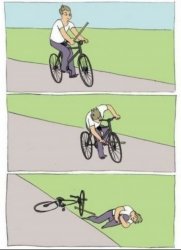 Palo en rueda bicicleta Meme Template