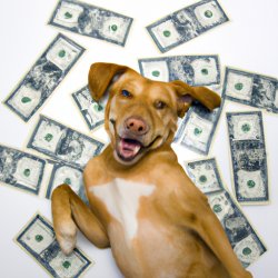 Dog rolling in cash Meme Template