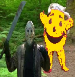 G Smoke Yellow Kool-Aid vs. Jason Voorhees Meme Template