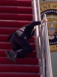 Joe Biden Falling UP The Stairs Meme Template