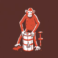 Monkey drum making beer Meme Template